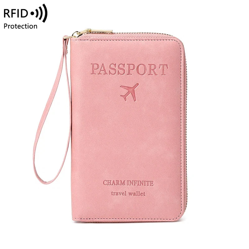 RFID Blocking Premium Leather Travel Wallet