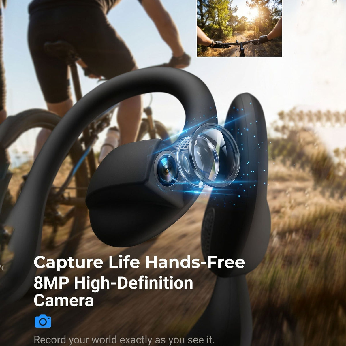AI Smart Headphones with HD Camera and AI Voice Assistant
