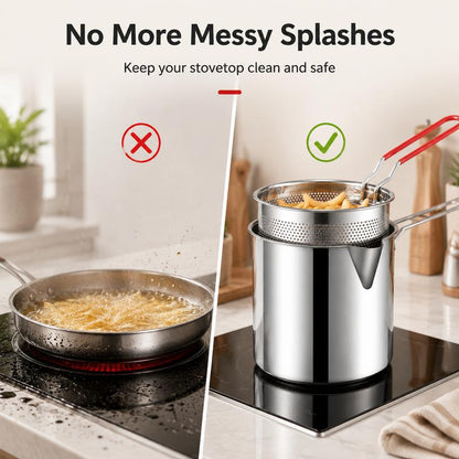Stainless Steel Deep Fryer Set