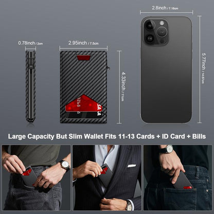 VaultGuard™ Leather RFID Pop-Up Wallet with Cash Pocket (Latest Version)