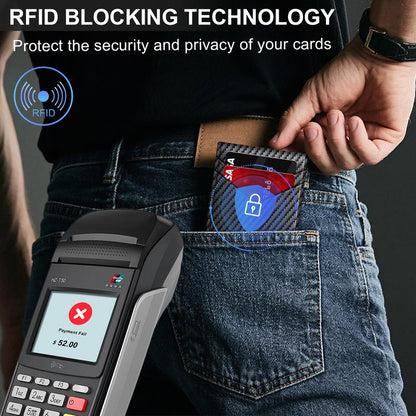 VaultGuard™ Leather RFID Pop-Up Wallet with Cash Pocket (Latest Version)