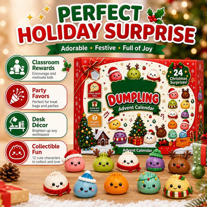 Adorable Squishy Surprise Box | Dumpling Squishy Advent 2026 Calendar -  Holiday Gift