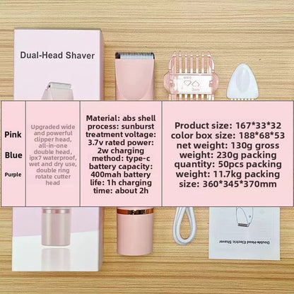 Double Head USB Rechargeable Hair Removal Shaver