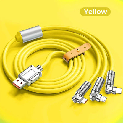 120W 3 in 1 Rotating Elbow Fast Charging Data Cable