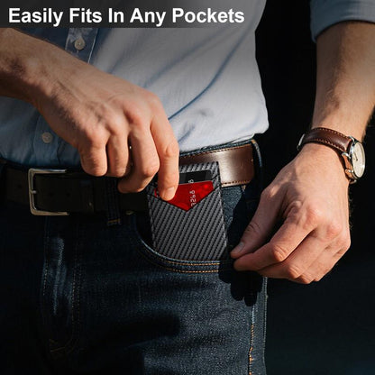 VaultGuard™ Leather RFID Pop-Up Wallet with Cash Pocket (Latest Version)