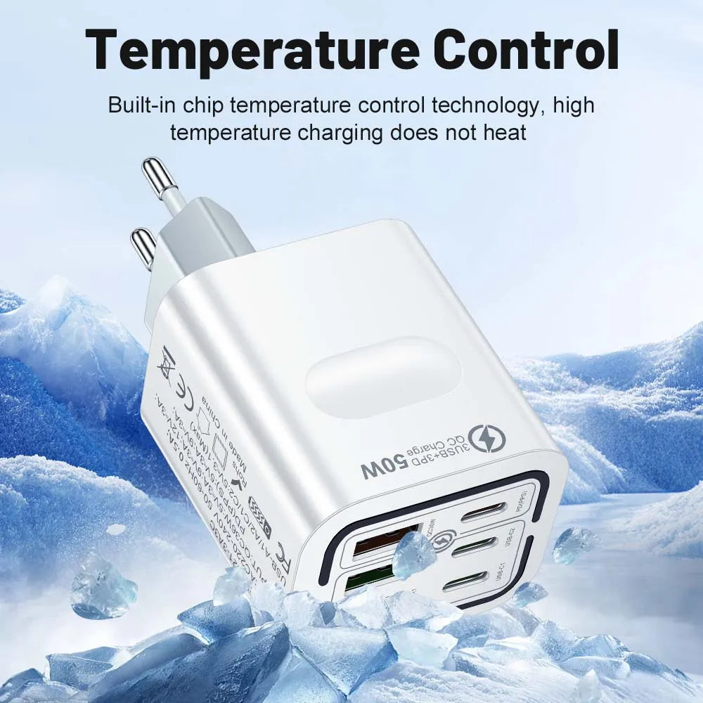 50W 6-Port Fast Charging