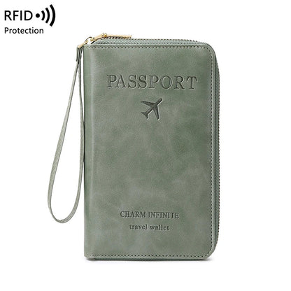 RFID Blocking Premium Leather Travel Wallet