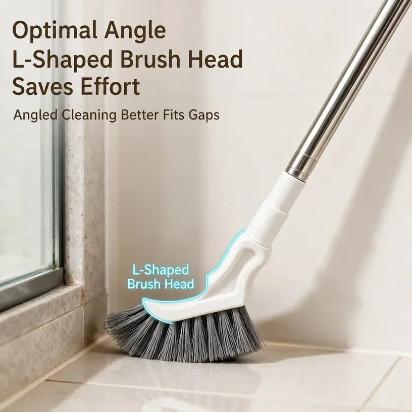 Telescopic Cleaning Magic Brush Long Handle Narrow Gap Scrubber for Window Tracks Tile Grout Bathroom Kitchen
