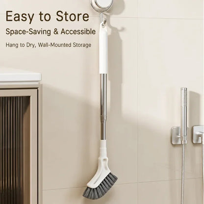 Telescopic Cleaning Magic Brush Long Handle Narrow Gap Scrubber for Window Tracks Tile Grout Bathroom Kitchen