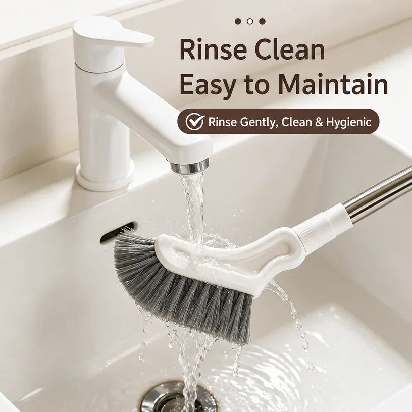 Telescopic Cleaning Magic Brush Long Handle Narrow Gap Scrubber for Window Tracks Tile Grout Bathroom Kitchen
