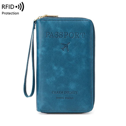 RFID Blocking Premium Leather Travel Wallet