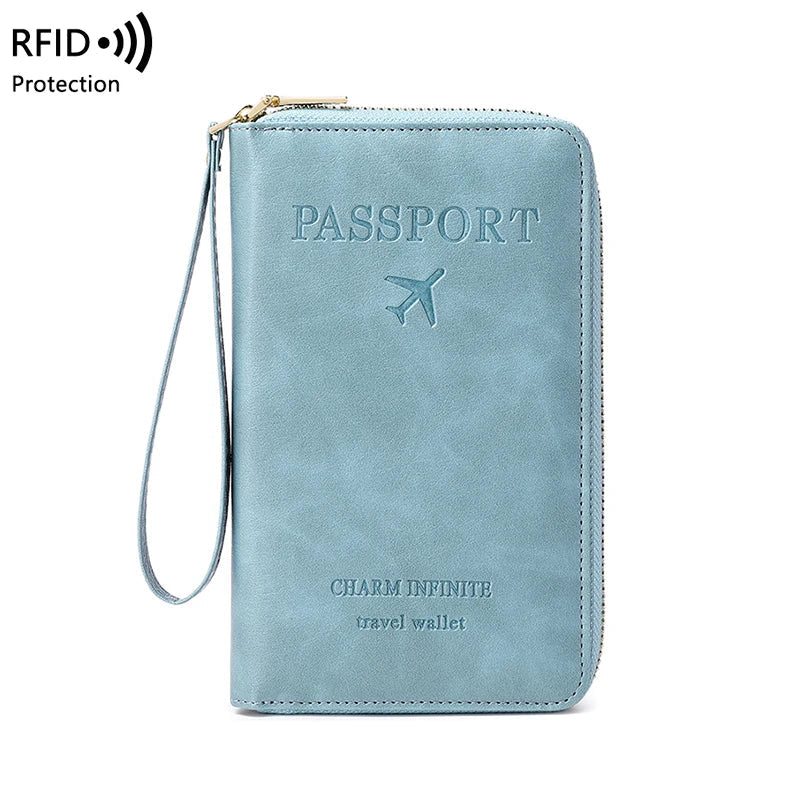 RFID Blocking Premium Leather Travel Wallet