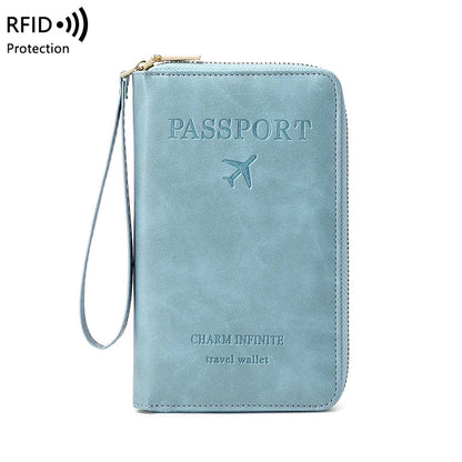 RFID Blocking Premium Leather Travel Wallet