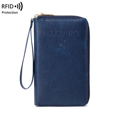 RFID Blocking Premium Leather Travel Wallet